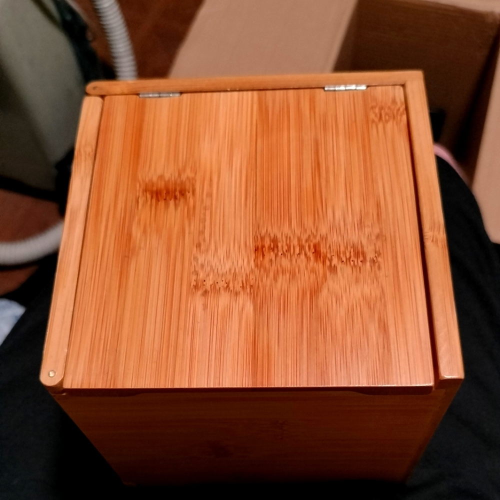 Umbra Tuck Jewelry box.  Natural style wood.
